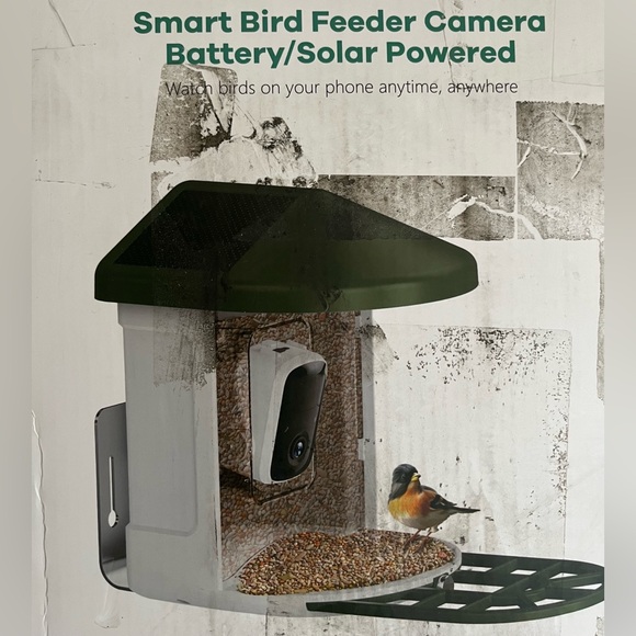 Smart Bird Feeder-Camera New in Box, solar/battery powered, taped label on box😬 - Picture 4 of 14
